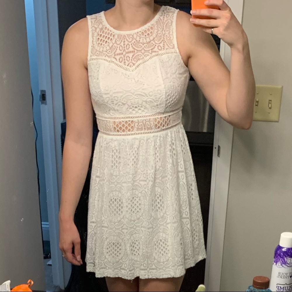 By & By White Lace Dress